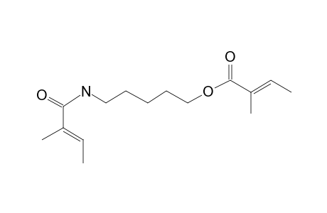 5-((E)-2-Methylbut-2-enamido)pentyl (E)-2-methylbut-2-enoate