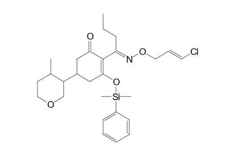 2-Cyclohexen-1-one, 2-[1-[[(3-chloro-2-propenyl)oxy]imino]butyl]-3-[(dimethylphenylsilyl) oxy]-5-(tetrahydro-4-methylOxy]-5-(tetrahydro-4-methyl-2H-pyran-3-yl)-