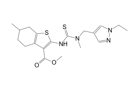methyl 2-({[[(1-ethyl-1H-pyrazol-4-yl)methyl](methyl)amino]carbothioyl}amino)-6-methyl-4,5,6,7-tetrahydro-1-benzothiophene-3-carboxylate