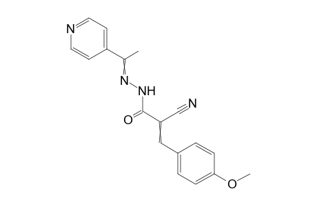 2-Cyano-3-(4-methoxyphenyl)-N'-(1-(pyridin-4-yl)ethylidene)acrylohydrazide