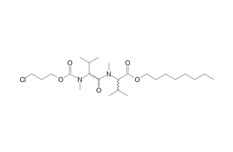 dl-Valyl-dl-valine, N,N'-dimethyl-N'-(3-chloropropoxycarbonyl)-, octyl ester