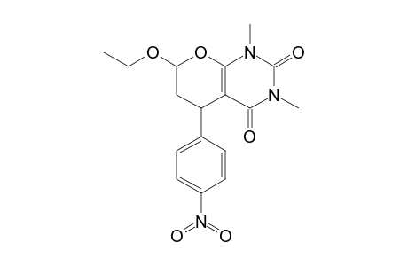 (5RS,7RS)-7-Ethoxy-1,5,6,7-tetrahydro-5-(p-nitrophenyl)-1,3-dimethyl-2H-pyrano[2,3-d]pyrimidine-2,4(3H)-dione