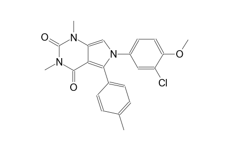 6-(3-chloro-4-methoxyphenyl)-1,3-dimethyl-5-(4-methylphenyl)-1H-pyrrolo[3,4-d]pyrimidine-2,4(3H,6H)-dione