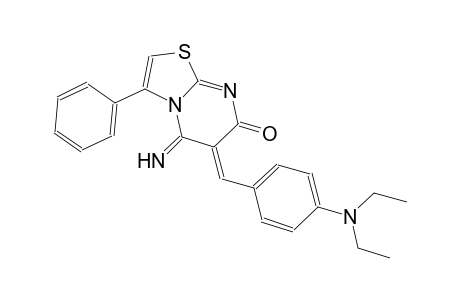 (6Z)-6-[4-(diethylamino)benzylidene]-5-imino-3-phenyl-5,6-dihydro-7H-[1,3]thiazolo[3,2-a]pyrimidin-7-one