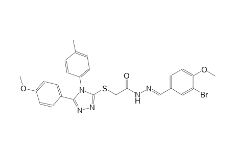 N'-[(E)-(3-bromo-4-methoxyphenyl)methylidene]-2-{[5-(4-methoxyphenyl)-4-(4-methylphenyl)-4H-1,2,4-triazol-3-yl]sulfanyl}acetohydrazide