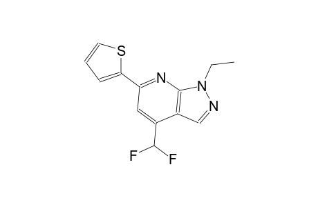 1H-pyrazolo[3,4-b]pyridine, 4-(difluoromethyl)-1-ethyl-6-(2-thienyl)-