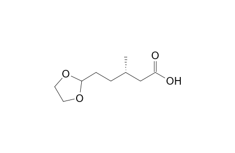 (3S)-5-(1,3-dioxolan-2-yl)-3-methyl-pentanoic acid