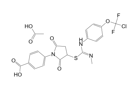 4-[3-({(Z)-{4-[chloro(difluoro)methoxy]anilino}[(Z)-methylimino]methyl}sulfanyl)-2,5-dioxo-1-pyrrolidinyl]benzoic acid acetate