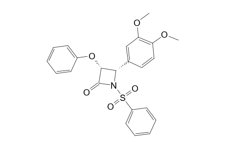 1-BENZENESULFONYL-4-(3,4-DIMETHOXYPHENYL)-3-PHENOXY-AZETIDIN-2-ONE