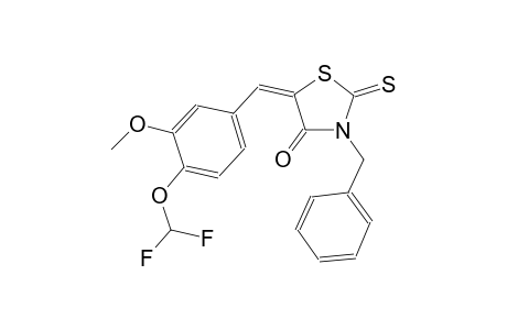 (5E)-3-benzyl-5-[4-(difluoromethoxy)-3-methoxybenzylidene]-2-thioxo-1,3-thiazolidin-4-one