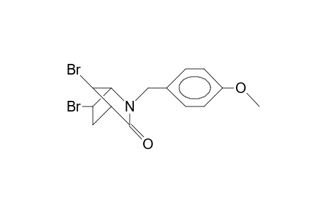 6-exo-7-anti-Dibromo-2-(4'-methoxy-benzyl)-2-aza-bicyclo(2.2.1)heptan-3-one