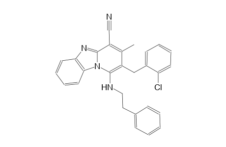 2-(2-chlorobenzyl)-3-methyl-1-[(2-phenylethyl)amino]pyrido[1,2-a]benzimidazole-4-carbonitrile