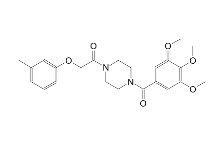 piperazine, 1-[(3-methylphenoxy)acetyl]-4-(3,4,5-trimethoxybenzoyl)-