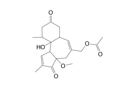 (10a-Hydroxy-3a-methoxy-2,10-dimethyl-3,8-dioxo-3,3a,4,6a,7,8,9,10,10a,10b-decahydrobenzo[e]azulen-5-yl)methyl acetate