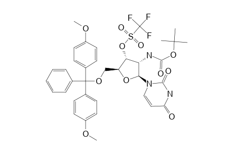 2'-DEOXY-2'-(TERT.-BUTYLOXYCARBONYL)-AMINO-3'-O-TRIFLUOROMETHANESULFONYL-5'-O-(4,4'-DIMETHOXYTRITYL)-URIDINE