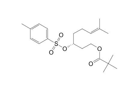 (3R)-7-methyl-3-(tosyloxy)oct-6-enyl pivalate