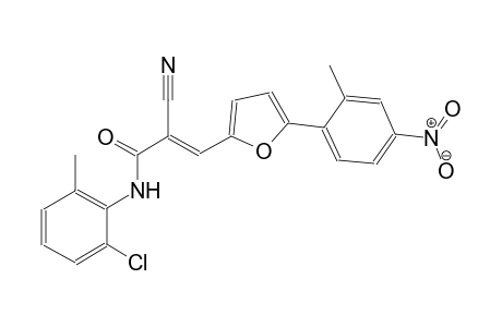 (2E)-N-(2-chloro-6-methylphenyl)-2-cyano-3-[5-(2-methyl-4-nitrophenyl)-2-furyl]-2-propenamide