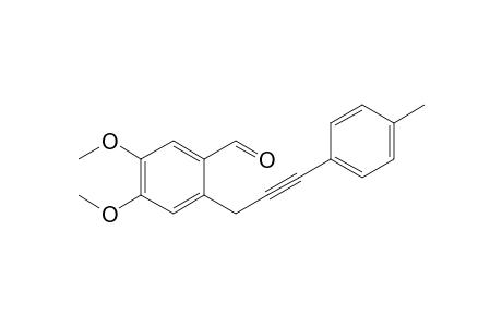4,5-Dimethoxy-2-[3-(4-methylphenyl)prop-2-ynyl]benzaldehyde
