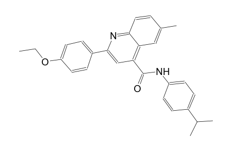 2-(4-ethoxyphenyl)-N-(4-isopropylphenyl)-6-methyl-4-quinolinecarboxamide