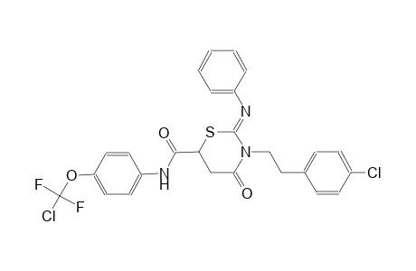 3-[2-(4-chloro-phenyl)-ethyl]-4-oxo-2-phenylimino-[1,3]thiazinane-6-carboxylic acid [4-(chloro-difluoro-methoxy)-phenyl]-amide
