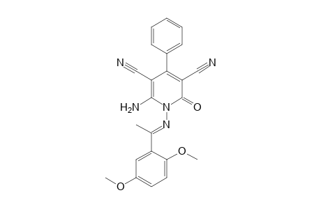 6-Amino-1-[1-(2,5-dimethoxyphenyl)ethylideneamino)-2-oxo-4-phenyl-1,2-dihy-dropyridine-3,5-dicarbonitrile