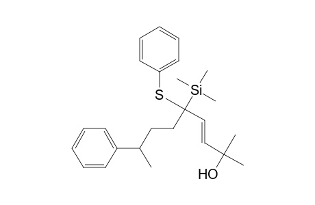 2-Methyl-8-phenyl-5-(phenylthio)-5-(trimethylsilyl)-3-nonen-2-ol