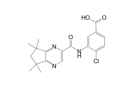4-Chloro-3-[(5,6-(1,1,3,3-Tetramethylcyclopentano)-2-pyrazinyl)carboxamido]benzoic acid