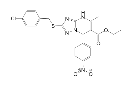 [1,2,4]triazolo[1,5-a]pyrimidine-6-carboxylic acid, 2-[[(4-chlorophenyl)methyl]thio]-4,7-dihydro-5-methyl-7-(4-nitrophenyl)-, ethyl ester