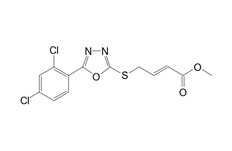 (E)-4-[[5-(2,4-dichlorophenyl)-1,3,4-oxadiazol-2-yl]thio]-2-butenoic acid methyl ester
