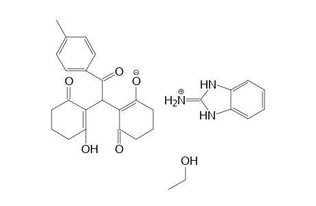 1,3-Dihydro-2H-benzimidazol-2-iminium 2-[1-(2-hydroxy-6-oxocyclohex-1-en-1-yl)-2-oxo-2-(4-methylphenyl)-ethyl]-3-oxocyclohex-1-enolate with ethanol