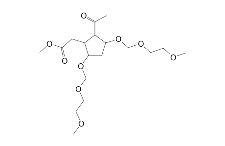 Cyclopentane, 1-acetyl-2-(methoxycarbonylmethyl)-3,5-bis(2-methoxyethoxymethoxy)-
