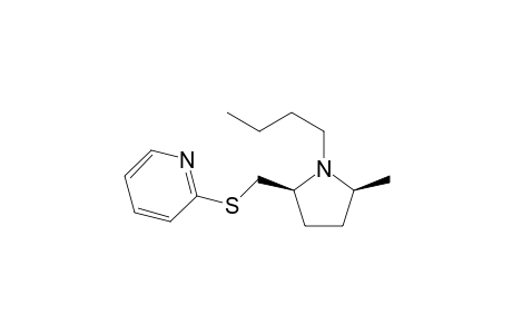 Pyridine, 2-[[(1-butyl-5-methyl-2-pyrrolidinyl)methyl]thio]-, cis-(.+-.)-