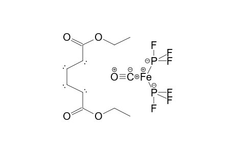 Iron, carbonyl[(2,3,4,5-.eta.)-diethyl 2,4-hexadienedioate]bis(phosphorous trifluoride)-