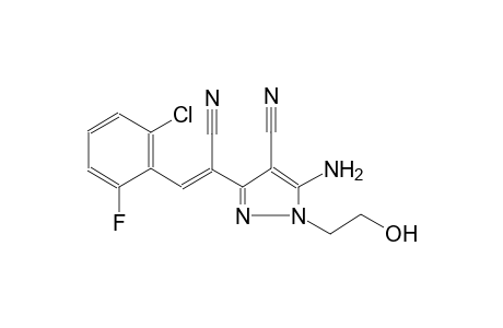 1H-pyrazole-3-acetonitrile, 5-amino-alpha-[(2-chloro-6-fluorophenyl)methylene]-4-cyano-1-(2-hydroxyethyl)-