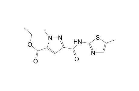 ethyl 1-methyl-3-{[(5-methyl-1,3-thiazol-2-yl)amino]carbonyl}-1H-pyrazole-5-carboxylate