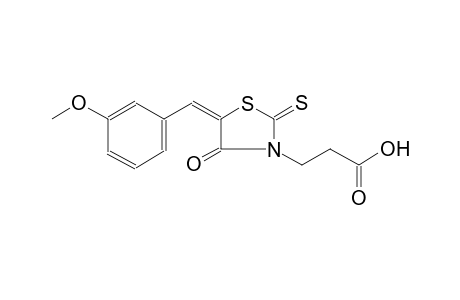 3-[(5E)-5-(3-methoxybenzylidene)-4-oxo-2-thioxo-1,3-thiazolidin-3-yl]propanoic acid