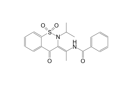 benzamide, N-[(1Z)-1-(2-(1-methylethyl)-1,1-dioxido-4-oxo-2H-1,2-benzothiazin-3(4H)-ylidene)ethyl]-