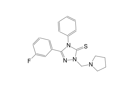 5-(3-fluorophenyl)-4-phenyl-2-(1-pyrrolidinylmethyl)-2,4-dihydro-3H-1,2,4-triazole-3-thione