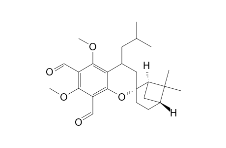 Spiro[2H-1-benzopyran-2,2'-bicyclo[3.1.1]heptane]-6,8-dicarboxaldehyde, 3,4-dihydro-5,7-dimethoxy-6',6'-dimethyl-4-(2-methylpropyl)-, [1'R-[1'.alpha.,2'.alpha.(R*),5'.alpha.]]-