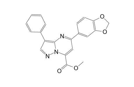 pyrazolo[1,5-a]pyrimidine-7-carboxylic acid, 5-(1,3-benzodioxol-5-yl)-3-phenyl-, methyl ester