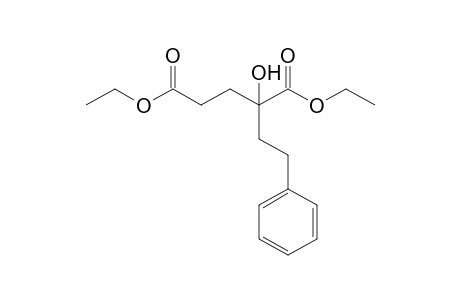 Diethyl 2-hydroxy-2-phenethylpentanedioate