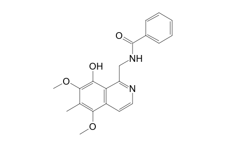 1-Benzoylaminomethyl-8-hydroxy-5,7-dimethoxy-6-methylisoquinoline