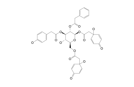 JACAGLABROSIDE_D;1,6-BIS-(1-HYDROXY-4-OXO-2,5-CYCLOHEXADIENE-1-ACETYL)-2-BENZENEACETYL-3-(PARA-HYDROXYBENZENEACETYL)-BETA-GLUCOPYRANOSIDE