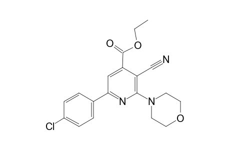 Ethyl 6-(4-chlorophenyl)-3-cyano-2-(4-morpholinyl)isonicotinate