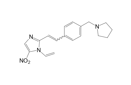 5-nitro-2-{p-[ (1-pyrrolidinyl)methyl]styryl} -1-vinylimidazole