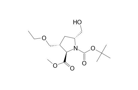 Methyl (2R*,3R*,5R*)-1-(tert-Butoxycarbonyl)-5-(hydroxymethyl)-3-(ethoxymethyl)pyrrolidine-2-carboxylate