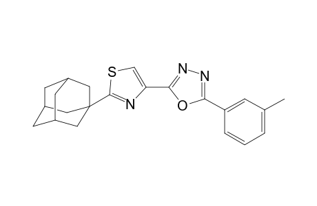2-(2-Adamantyl-1,3-thiazol-4-yl)-5-(3-methylphenyl)-1,3,4-oxadiazole