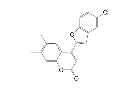 2H-1-benzopyran-2-one, 4-(5-chloro-2-benzofuranyl)-6,7-dimethyl-