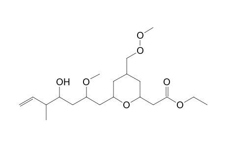[6-(4-Hydroxy-2-methoxy-5-methylhept-6-enyl)-4-methylperoxymethyltetrahydropyran-2-yl]ethanoic Ethyl Ester