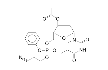 3'-O-ACETYLDEOXYTHYMIDINE, 5'-PHENYL(CYANOETHYL)PHOSPHATE(DIASTEREOMER MIXTURE)